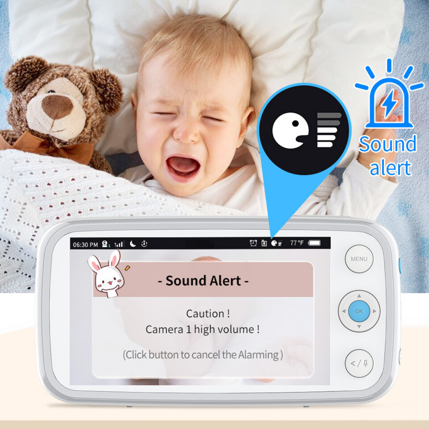 ClearView 360° 2K QHD Smart Baby Monitor